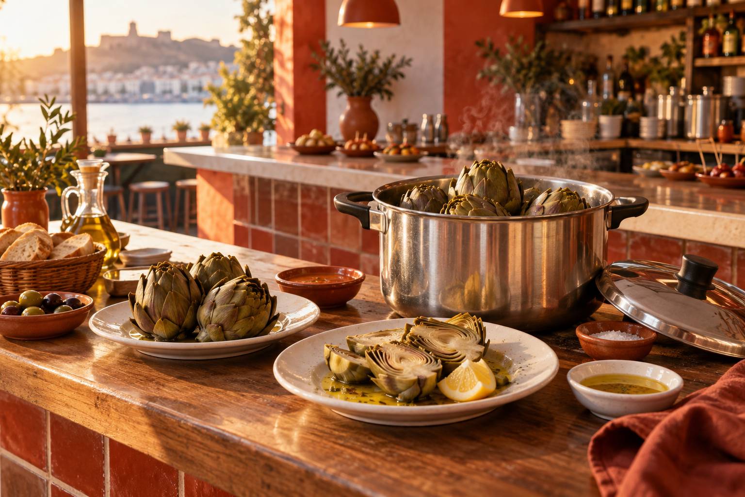 Illustration éditoriale du sujet : Cuisson express des artichauts à la cocotte minute : le secret d'une tendreté parfaite en un clin d'œil