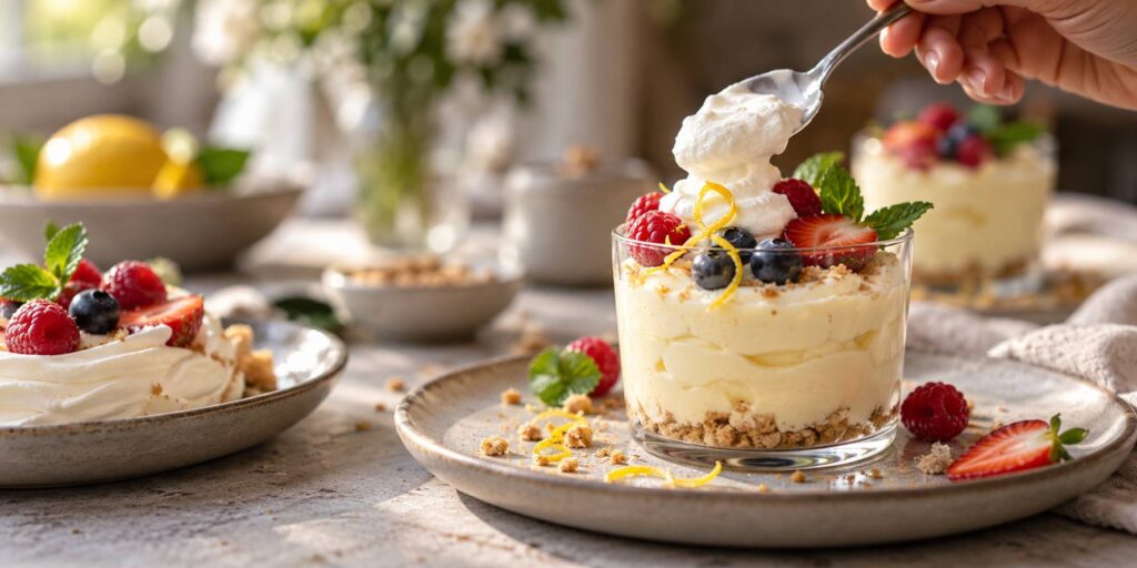 Illustration de détail sur le sujet : Desserts légers : des recettes gourmandes pour terminer votre repas sur une note