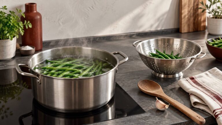 Maîtrisez l&rsquo;art de cuire les haricots verts : méthodes à l&rsquo;eau, à la vapeur et à la poêle, pour des légumes frais ou surgelés toujours parfaits !